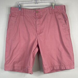 Izod Shorts Mens 38 Nantucket Red Casual Twill Preppy Chino Classic Old Money